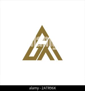 Initial letter gf or fg logo design template Stock Vector