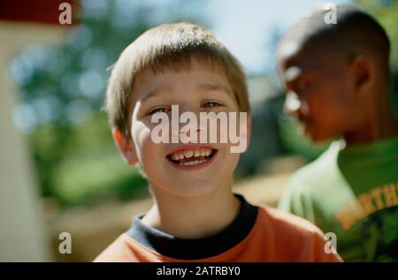 Young boy with a big smile Stock Photo