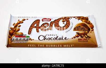 Aero Bubbly Milk Chocolate Stock Photo