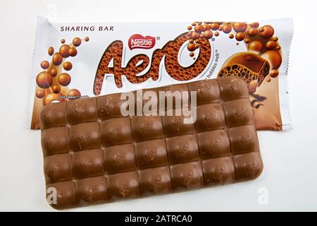Aero Bubbly Milk Chocolate Stock Photo