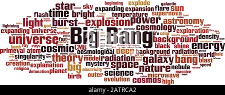 Big Bang word cloud concept. Collage made of words about Big Bang. Vector illustration Stock Vector