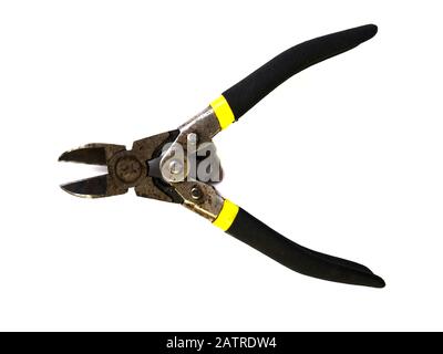 Pliers and cutters on a white background. Stock Photo