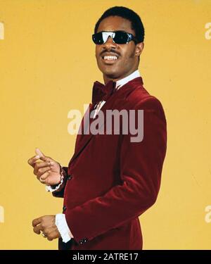 STEVIE WONDER Promotional photo of American singer and musician in 1970 Stock Photo