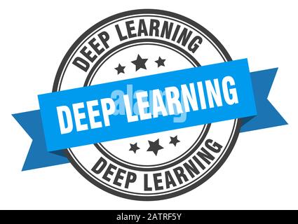 deep learning label. deep learninground band sign. deep learning stamp Stock Vector