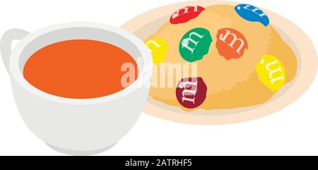 Children dessert icon, isometric style Stock Vector