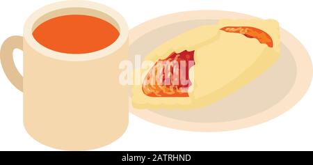 Exquisite food icon, isometric style Stock Vector