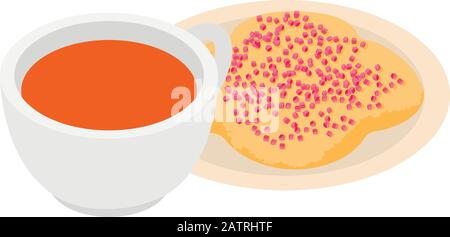 Perfect dessert icon, isometric style Stock Vector