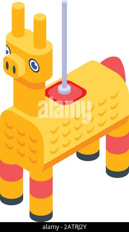 Mexican goat icon, isometric style Stock Vector