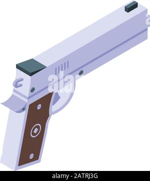 Mexican pistol icon, isometric style Stock Vector