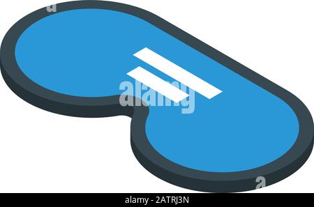 Blue sleeping mask icon, isometric style Stock Vector