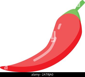 Red chili icon, isometric style Stock Vector