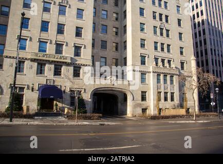 Chateau style apartment building Stock Photo