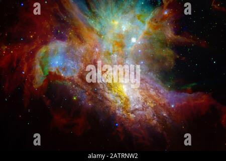 Galaxy in deep space. Beauty of universe. Elements furnished by NASA. Stock Photo