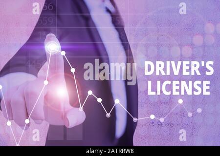 Handwriting text Driver S License. Conceptual photo a document permitting a demonstrating to drive a motor vehicle Stock Photo