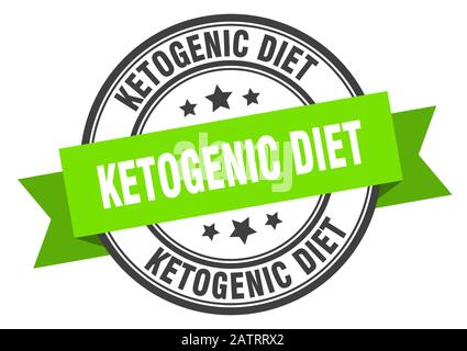 ketogenic diet label. ketogenic dietround band sign. ketogenic diet stamp Stock Vector