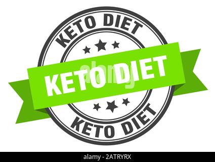 keto diet label. keto dietround band sign. keto diet stamp Stock Vector