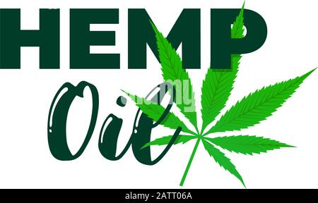 CBD hemp oil medical cannabis symbol. Marijuana leaf extract natural product sign design template. Isolated eps vector illustration Stock Vector