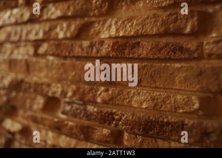 masonry decorative stone for the fireplace, perspective view Stock Photo