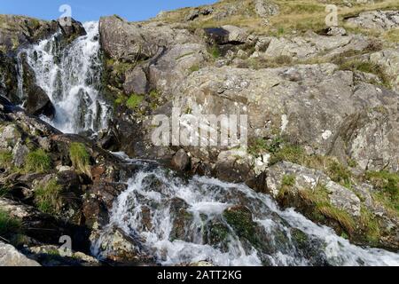 Small Water Beck Waterfall, Mardale Head Haweswater, Cumbria Stock Photo