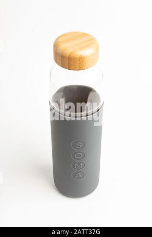 Vidalia, Georgia / USA - September 22, 2019: A SOMA water bottle with gray  silicone sleeve set on white background Stock Photo - Alamy