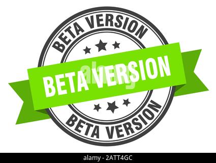 beta version label. beta versionround band sign. beta version stamp Stock Vector