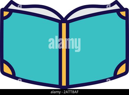 back to school education open book read literature vector illustration Stock Vector