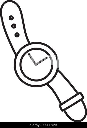 Wrist watch icon. Outline illustration of wrist watch vector icon for ...