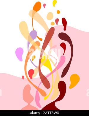 vector of a fluid background in warm colours Stock Vector