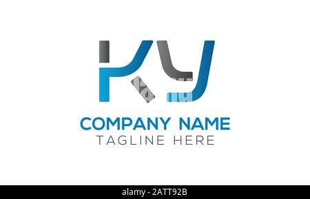 Initial ALphabet KY Logo Design vector Template. Abstract Letter KY Linked Logo Stock Vector