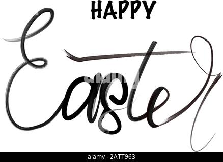 Vector of happy eater wishes hand drawn Stock Vector