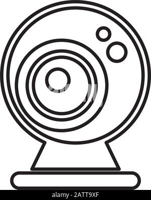 webcamera device hardware isolated icon Stock Vector