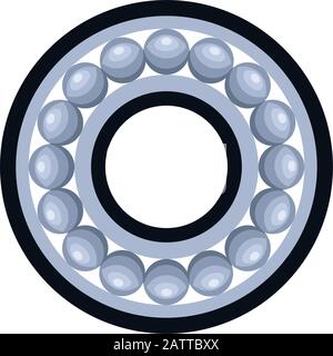 brake disc icon, flat design Stock Vector