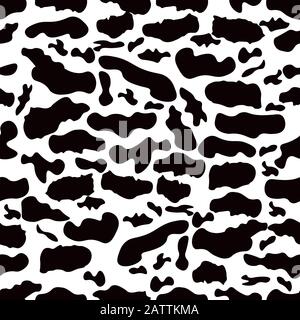 Cow skin print seamless pattern, Fabric, Tiles, Paper vector illustration graphics Stock Vector