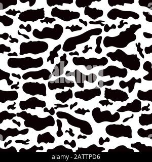 Cow skin print seamless pattern, Fabric, Tiles, Paper vector illustration graphics Stock Vector