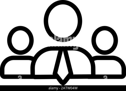 mentor icon vector. Isolated contour symbol illustration Stock Vector