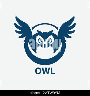 Owl vector icon modern and simple flat symbol for web site, mobile, logo, app, UI. Owl icon vector illustration, EPS10 Stock Vector