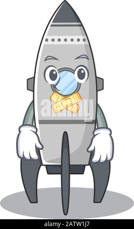 cartoon character design rocket making a silent gesture Stock Vector