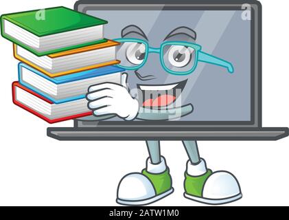 Cute brainy character expression flat icon set. Cartoon brain with ...