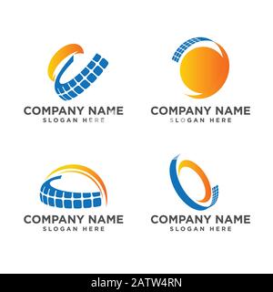Solar panel icon simple sign. Solar panel icon trendy and modern symbol Stock Vector