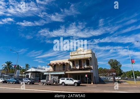 Scone, Australia - April 23, 2014: Historic buildings on main street in Scone, Australia Stock Photo