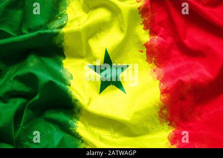Bandeira do Senegal Stock Illustration