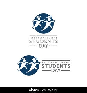 Literacy Day book international library banner concept set. Flat illustration of 4 Literacy Day book international library vector banner concepts for Stock Vector