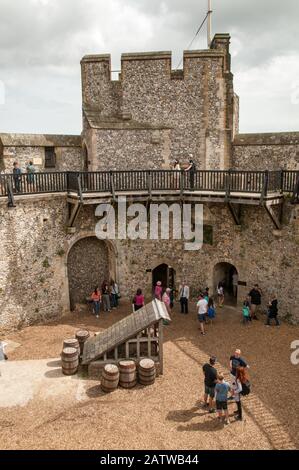 The keep is the oldest part of Arundel Castle and was built in the 1100s and has since been restored. West Sussex, England. Stock Photo