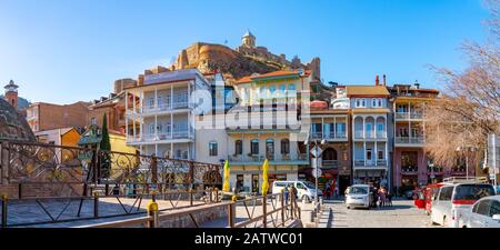 Tbilisi, Georgia 26 January 2020 - Old sulfur Baths in Abanotubani district Stock Photo