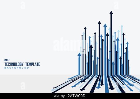 Abstract arrow blue stripe line pattern decorative artwork background. Use for ad, poster, artwork, print, template design. illustration vector eps10 Stock Vector