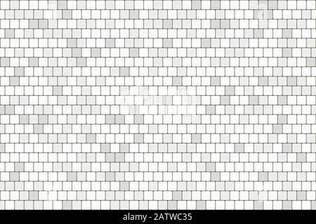 Abstract white and gray square brick wall pattern artwork background. Use for ad, poster, template design, print, headline. illustration vector eps10 Stock Vector