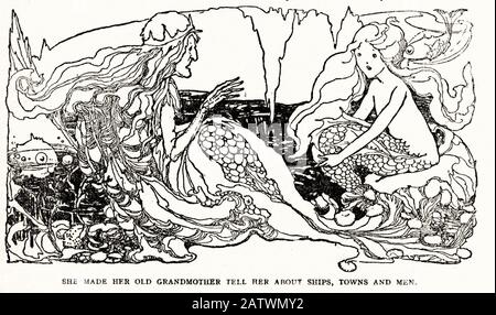 Andersen s fairy stories - page 41  - 1924 - Illustration by Anne Anderson (1874 - 1930) Stock Photo