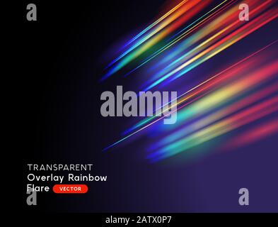 An optical lens rainbow flare effect. Vector illustration. Stock Vector