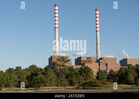 Sines power station central on a sunny day, in Portugal Stock Photo