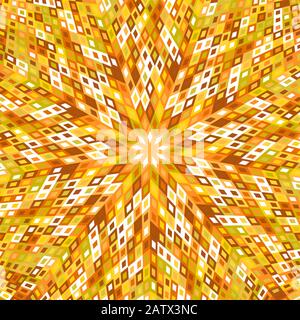Hypnotic dynamic tiled pattern mosaic background - abstract circular vector graphic design Stock Vector